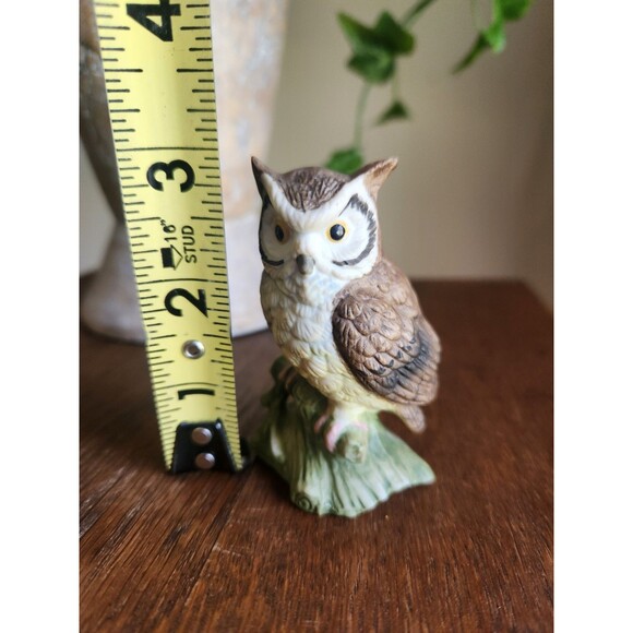 Lefton Owl Figurine Vintage Ceramic Small Owl Figurine 3" - Picture 5 of 8